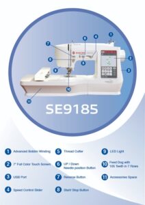 Singer Embroidery Sewing Machine - SE9185